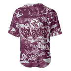 Manly Warringah Sea Eagles Rugby Baseball Jersey Graffiti Typography Urban Camo Abstract Street Style
