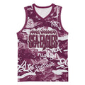 Manly Warringah Sea Eagles Rugby Basketball Jersey Graffiti Typography Urban Camo Abstract Street Style