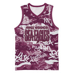 Manly Warringah Sea Eagles Rugby Basketball Jersey Graffiti Typography Urban Camo Abstract Street Style
