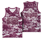 Manly Warringah Sea Eagles Rugby Basketball Jersey Graffiti Typography Urban Camo Abstract Street Style