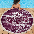 Manly Warringah Sea Eagles Rugby Beach Blanket Graffiti Typography Urban Camo Abstract Street Style