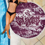 Manly Warringah Sea Eagles Rugby Beach Blanket Graffiti Typography Urban Camo Abstract Street Style