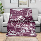 Manly Warringah Sea Eagles Rugby Blanket Graffiti Typography Urban Camo Abstract Street Style