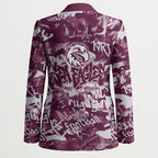 Manly Warringah Sea Eagles Rugby Blazer Graffiti Typography Urban Camo Abstract Street Style