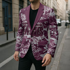 Manly Warringah Sea Eagles Rugby Blazer Graffiti Typography Urban Camo Abstract Street Style