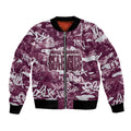 Manly Warringah Sea Eagles Rugby Bomber Jacket Graffiti Typography Urban Camo Abstract Street Style