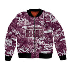 Manly Warringah Sea Eagles Rugby Bomber Jacket Graffiti Typography Urban Camo Abstract Street Style