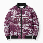 Manly Warringah Sea Eagles Rugby Bomber Puffer Jacket Graffiti Typography Urban Camo Abstract Street Style