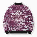 Manly Warringah Sea Eagles Rugby Bomber Puffer Jacket Graffiti Typography Urban Camo Abstract Street Style