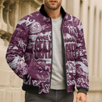 Manly Warringah Sea Eagles Rugby Bomber Puffer Jacket Graffiti Typography Urban Camo Abstract Street Style