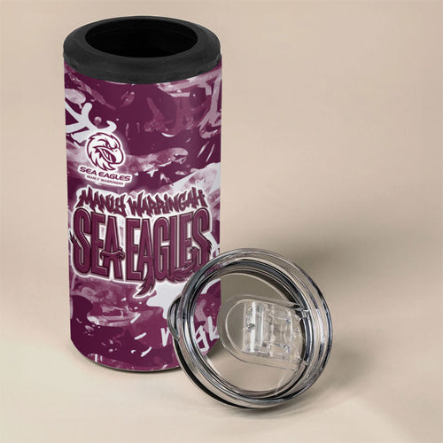 Manly Warringah Sea Eagles Rugby 4 in 1 Can Cooler Tumbler Graffiti Typography Urban Camo Abstract Street Style