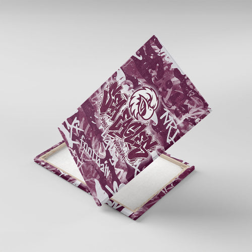 Manly Warringah Sea Eagles Rugby Canvas Wall Art Graffiti Typography Urban Camo Abstract Street Style