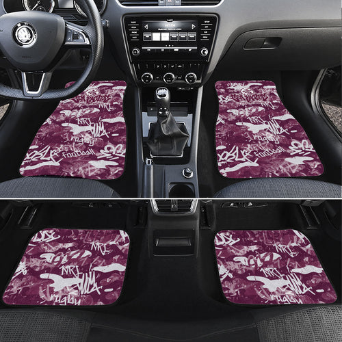 Manly Warringah Sea Eagles Rugby Car Mats Graffiti Typography Urban Camo Abstract Street Style
