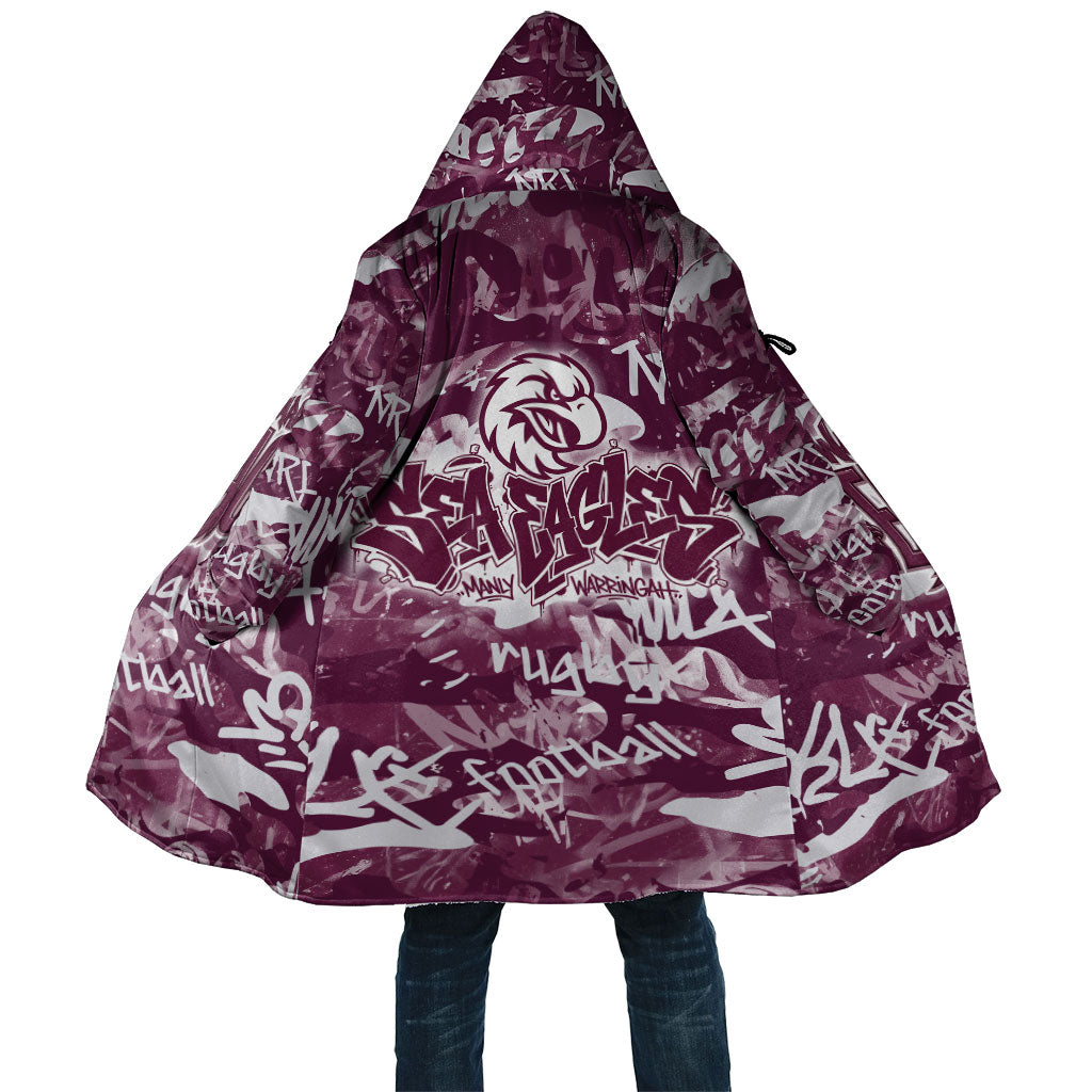 Manly Warringah Sea Eagles Rugby Cloak Graffiti Typography Urban Camo Abstract Street Style