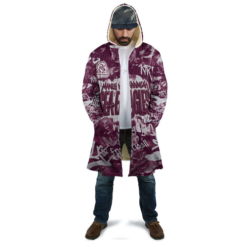 Manly Warringah Sea Eagles Rugby Cloak Graffiti Typography Urban Camo Abstract Street Style