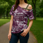 Manly Warringah Sea Eagles Rugby Cross Shoulder Shirt Graffiti Typography Urban Camo Abstract Street Style