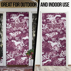 Manly Warringah Sea Eagles Rugby Door Cover Graffiti Typography Urban Camo Abstract Street Style