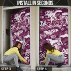 Manly Warringah Sea Eagles Rugby Door Cover Graffiti Typography Urban Camo Abstract Street Style
