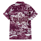 Manly Warringah Sea Eagles Rugby Family Matching Off Shoulder Maxi Dress and Hawaiian Shirt Graffiti Typography Urban Camo Abstract Street Style