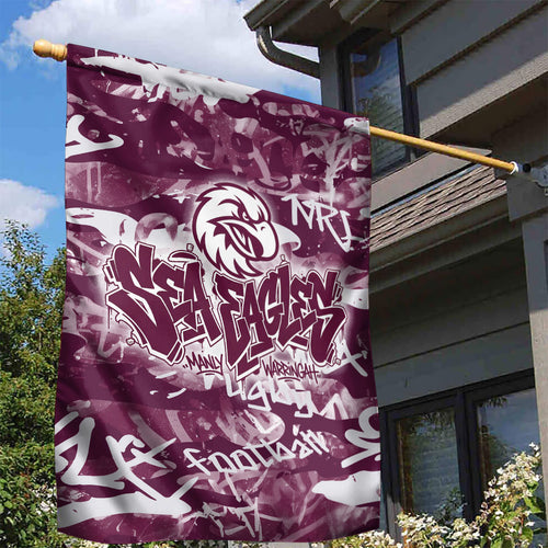 Manly Warringah Sea Eagles Rugby Garden Flag Graffiti Typography Urban Camo Abstract Street Style