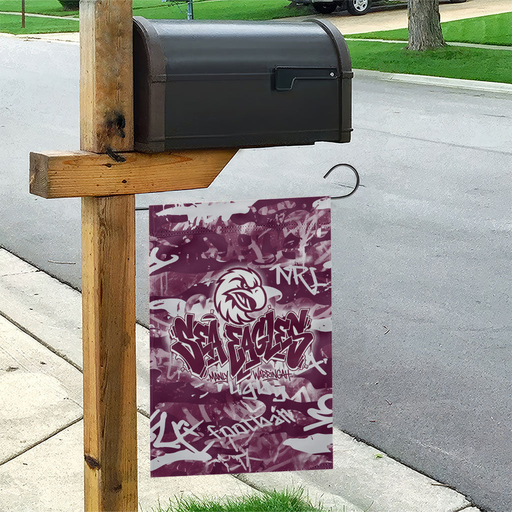 Manly Warringah Sea Eagles Rugby Garden Flag Graffiti Typography Urban Camo Abstract Street Style