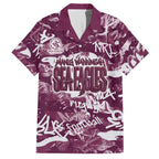 Manly Warringah Sea Eagles Rugby Hawaiian Shirt Graffiti Typography Urban Camo Abstract Street Style