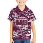Manly Warringah Sea Eagles Rugby Hawaiian Shirt Graffiti Typography Urban Camo Abstract Street Style