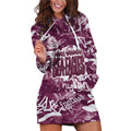 Manly Warringah Sea Eagles Rugby Hoodie Dress Graffiti Typography Urban Camo Abstract Street Style