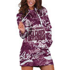 Manly Warringah Sea Eagles Rugby Hoodie Dress Graffiti Typography Urban Camo Abstract Street Style
