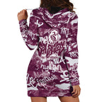 Manly Warringah Sea Eagles Rugby Hoodie Dress Graffiti Typography Urban Camo Abstract Street Style