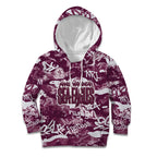 Manly Warringah Sea Eagles Rugby Kid Hoodie Graffiti Typography Urban Camo Abstract Street Style