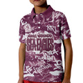 Manly Warringah Sea Eagles Rugby Kid Polo Shirt Graffiti Typography Urban Camo Abstract Street Style