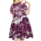 Manly Warringah Sea Eagles Rugby Kid Short Sleeve Dress Graffiti Typography Urban Camo Abstract Street Style