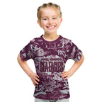 Manly Warringah Sea Eagles Rugby Kid T Shirt Graffiti Typography Urban Camo Abstract Street Style