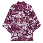 Manly Warringah Sea Eagles Rugby Kimono Graffiti Typography Urban Camo Abstract Street Style