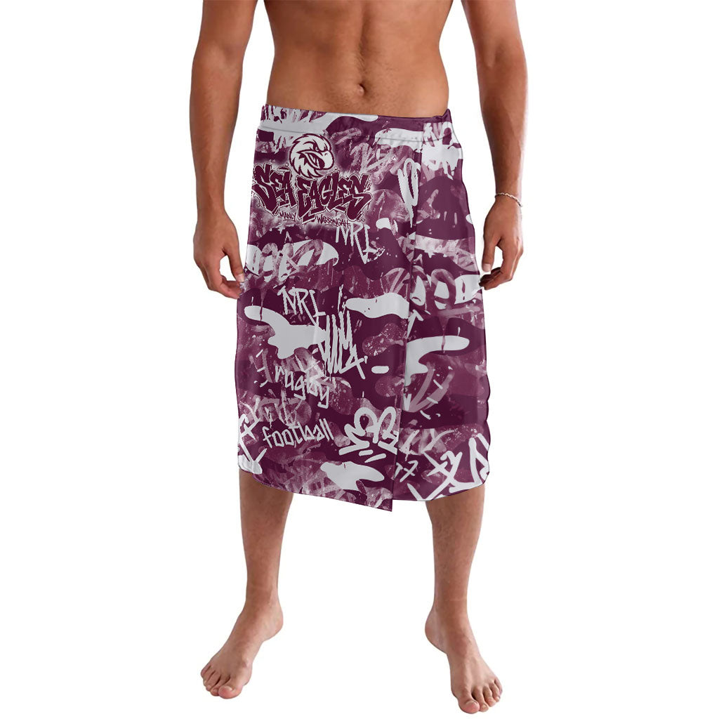 Manly Warringah Sea Eagles Rugby Lavalava Graffiti Typography Urban Camo Abstract Street Style
