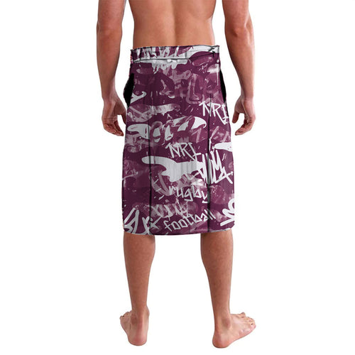 Manly Warringah Sea Eagles Rugby Lavalava Graffiti Typography Urban Camo Abstract Street Style