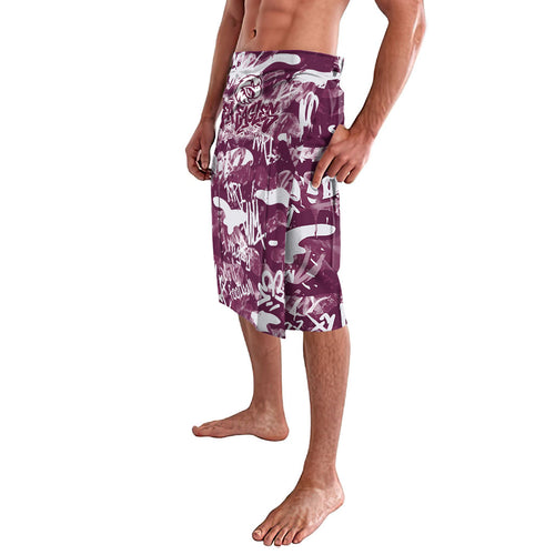Manly Warringah Sea Eagles Rugby Lavalava Graffiti Typography Urban Camo Abstract Street Style