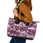 Manly Warringah Sea Eagles Rugby Leather Tote Bag Graffiti Typography Urban Camo Abstract Street Style