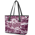 Manly Warringah Sea Eagles Rugby Leather Tote Bag Graffiti Typography Urban Camo Abstract Street Style