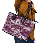 Manly Warringah Sea Eagles Rugby Leather Tote Bag Graffiti Typography Urban Camo Abstract Street Style
