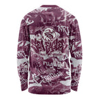Manly Warringah Sea Eagles Rugby Long Sleeve Shirt Graffiti Typography Urban Camo Abstract Street Style