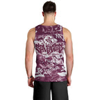 Manly Warringah Sea Eagles Rugby Men Tank Top Graffiti Typography Urban Camo Abstract Street Style