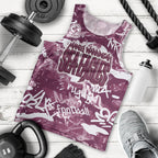 Manly Warringah Sea Eagles Rugby Men Tank Top Graffiti Typography Urban Camo Abstract Street Style