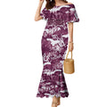 Manly Warringah Sea Eagles Rugby Mermaid Dress Graffiti Typography Urban Camo Abstract Street Style