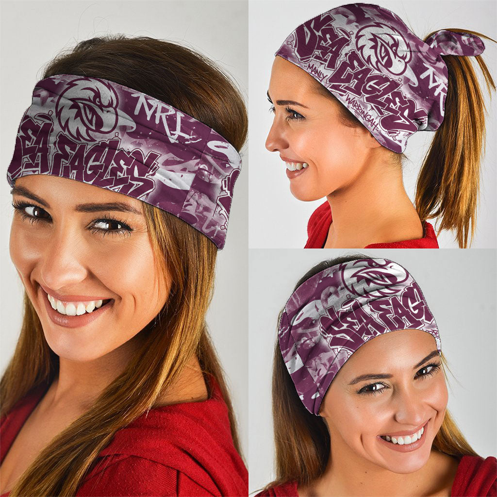 Manly Warringah Sea Eagles Rugby Neck Gaiter Graffiti Typography Urban Camo Abstract Street Style