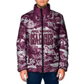Manly Warringah Sea Eagles Rugby Padded Jacket Graffiti Typography Urban Camo Abstract Street Style