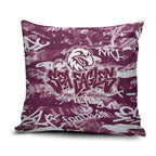 Manly Warringah Sea Eagles Rugby Pillow Cover Graffiti Typography Urban Camo Abstract Street Style