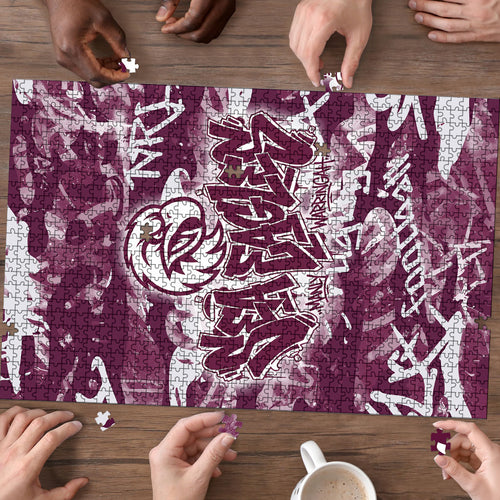 Manly Warringah Sea Eagles Rugby Puzzle Graffiti Typography Urban Camo Abstract Street Style