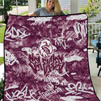 Manly Warringah Sea Eagles Rugby Quilt Graffiti Typography Urban Camo Abstract Street Style